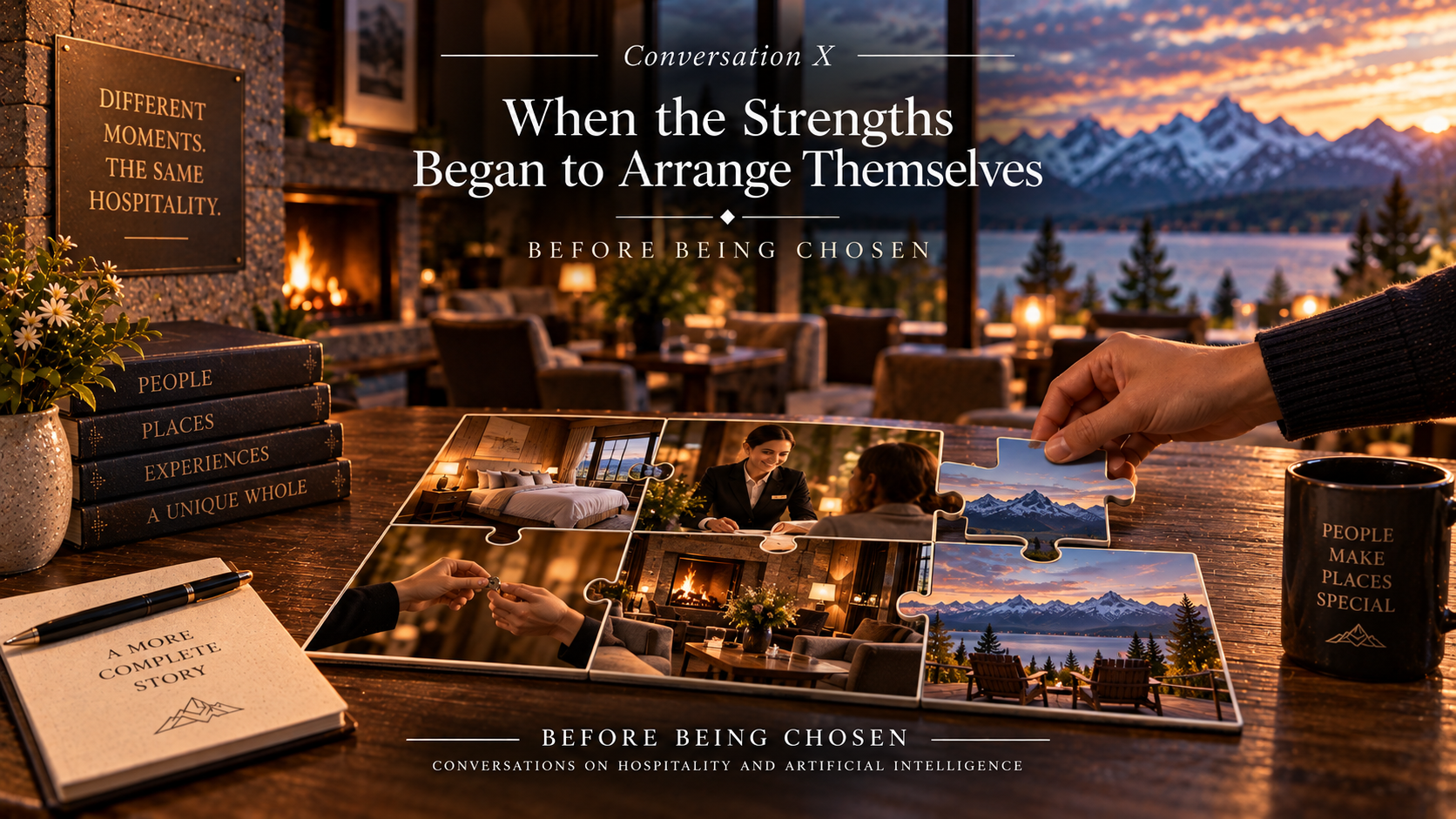 Editorial artwork for Conversation X: When the Strengths Began to Arrange Themselves