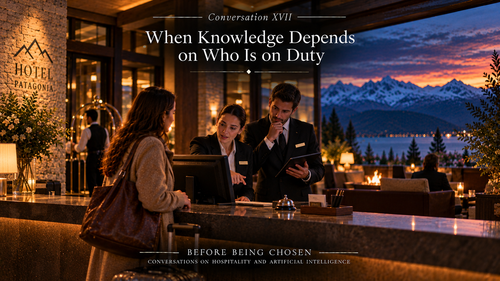 Editorial artwork for Conversation XVII: When Knowledge Depends on Who Is on Duty