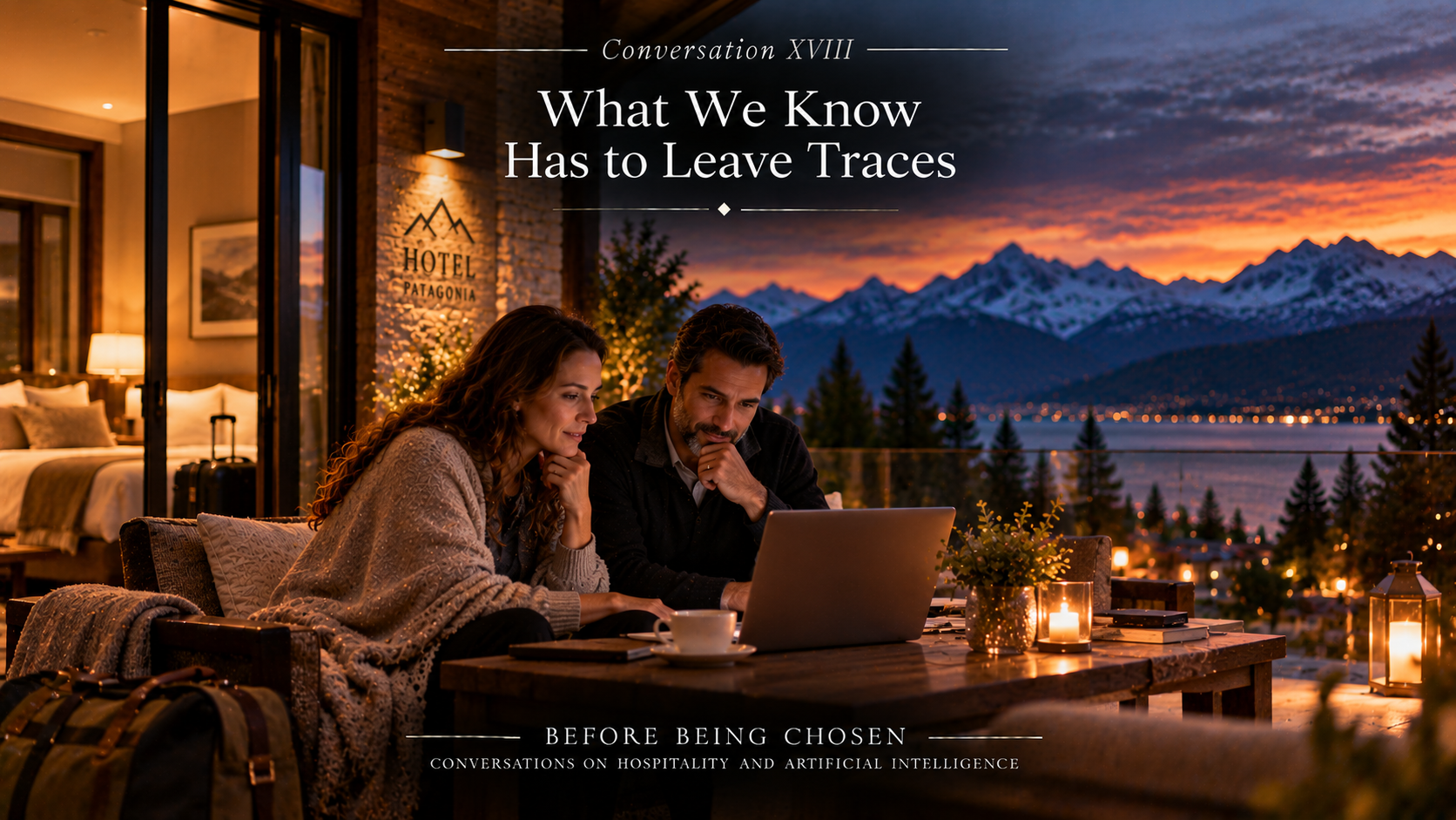 Editorial artwork for Conversation XVIII: What We Know Has to Leave Traces