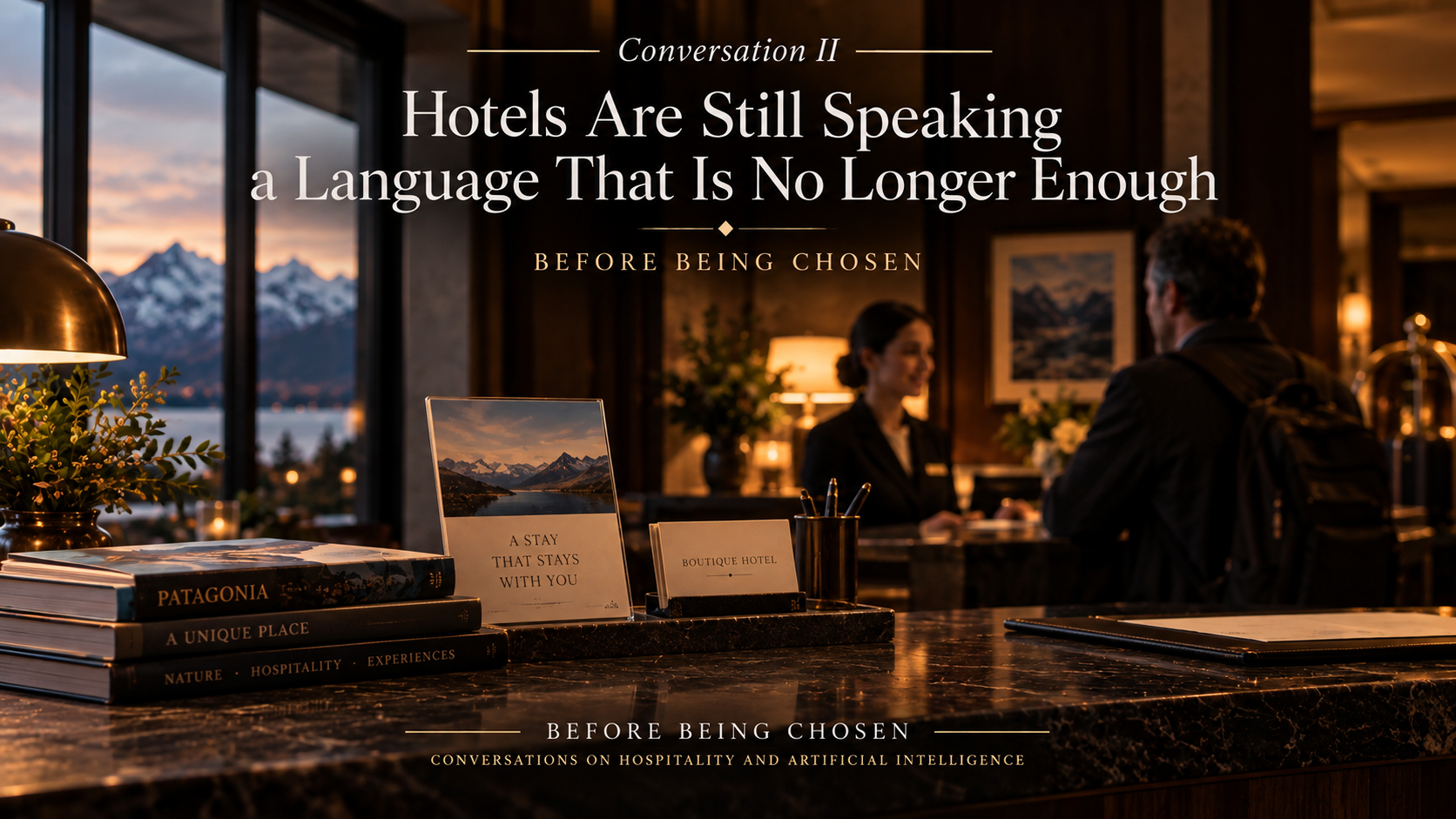 Editorial artwork for Conversation II: Hotels Are Still Speaking a Language That Is No Longer Enough