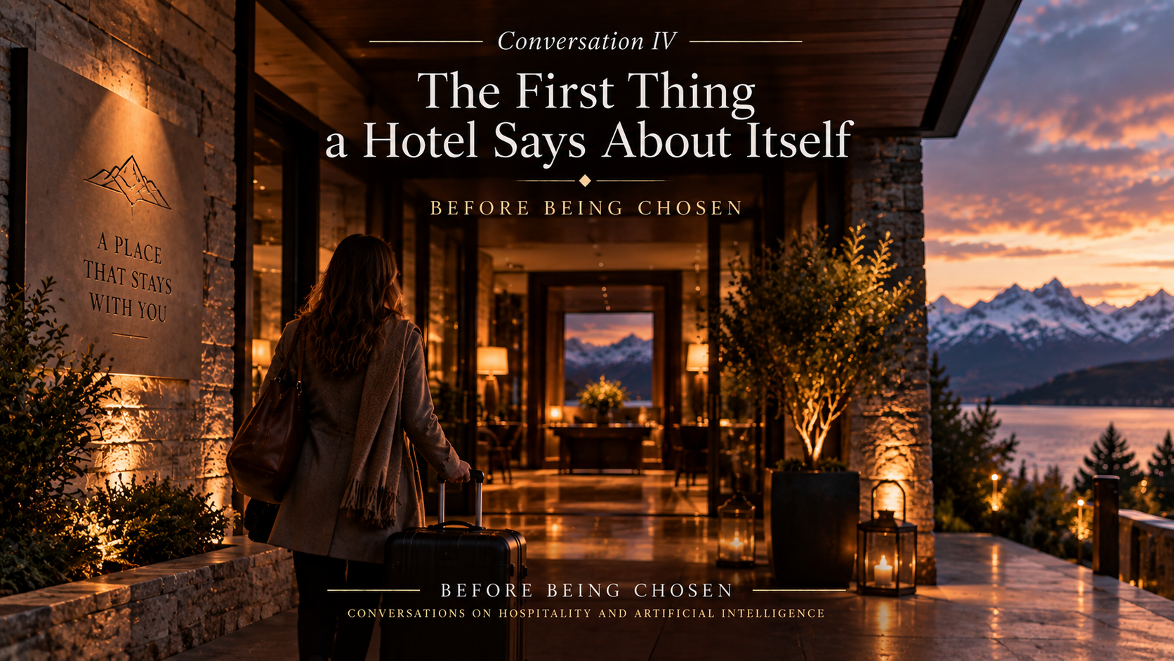 Editorial artwork for Conversation IV: The First Thing a Hotel Says About Itself