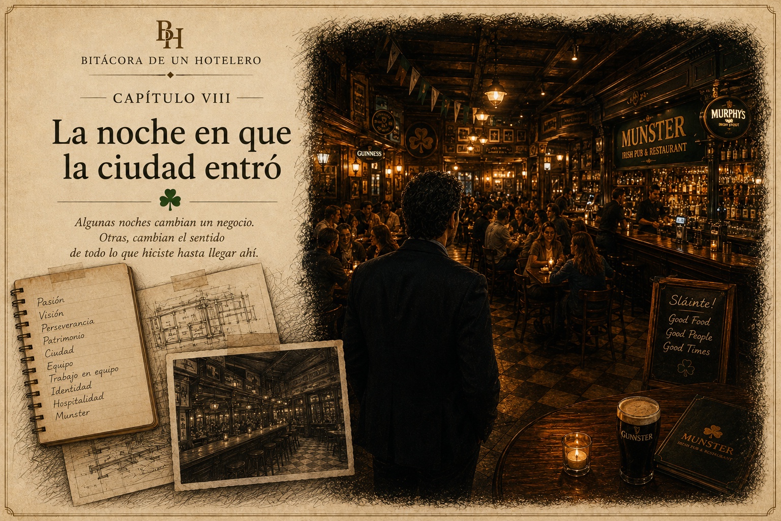 Ilustración del capítulo VIII: La noche en que la ciudad entró