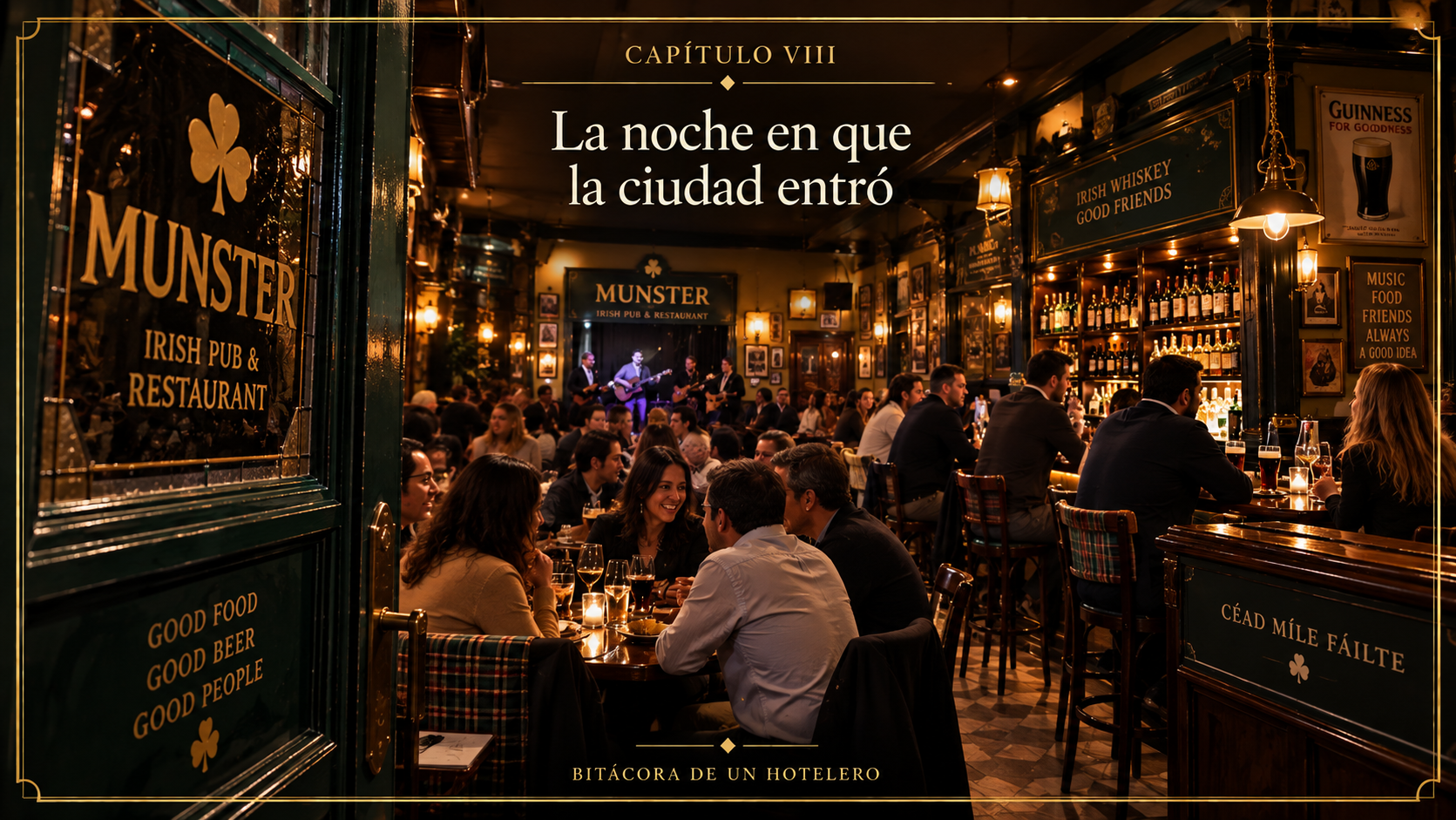 Ilustración del capítulo VIII: La noche en que la ciudad entró