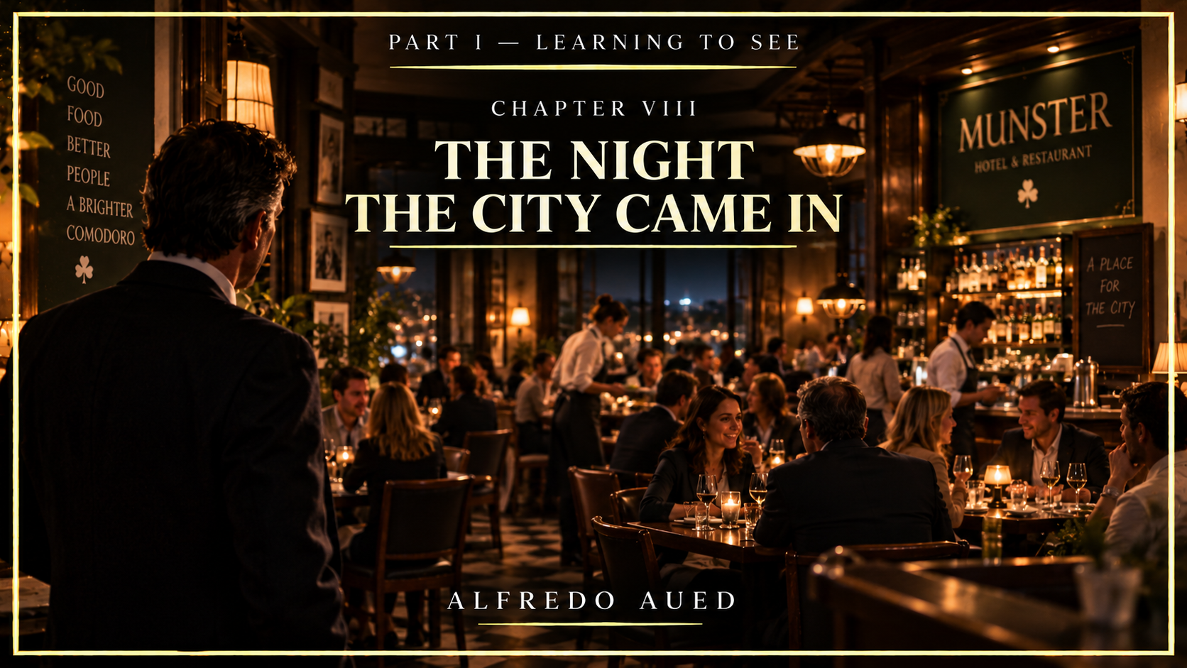 Editorial illustration for Chapter VIII: The Night the City Came In