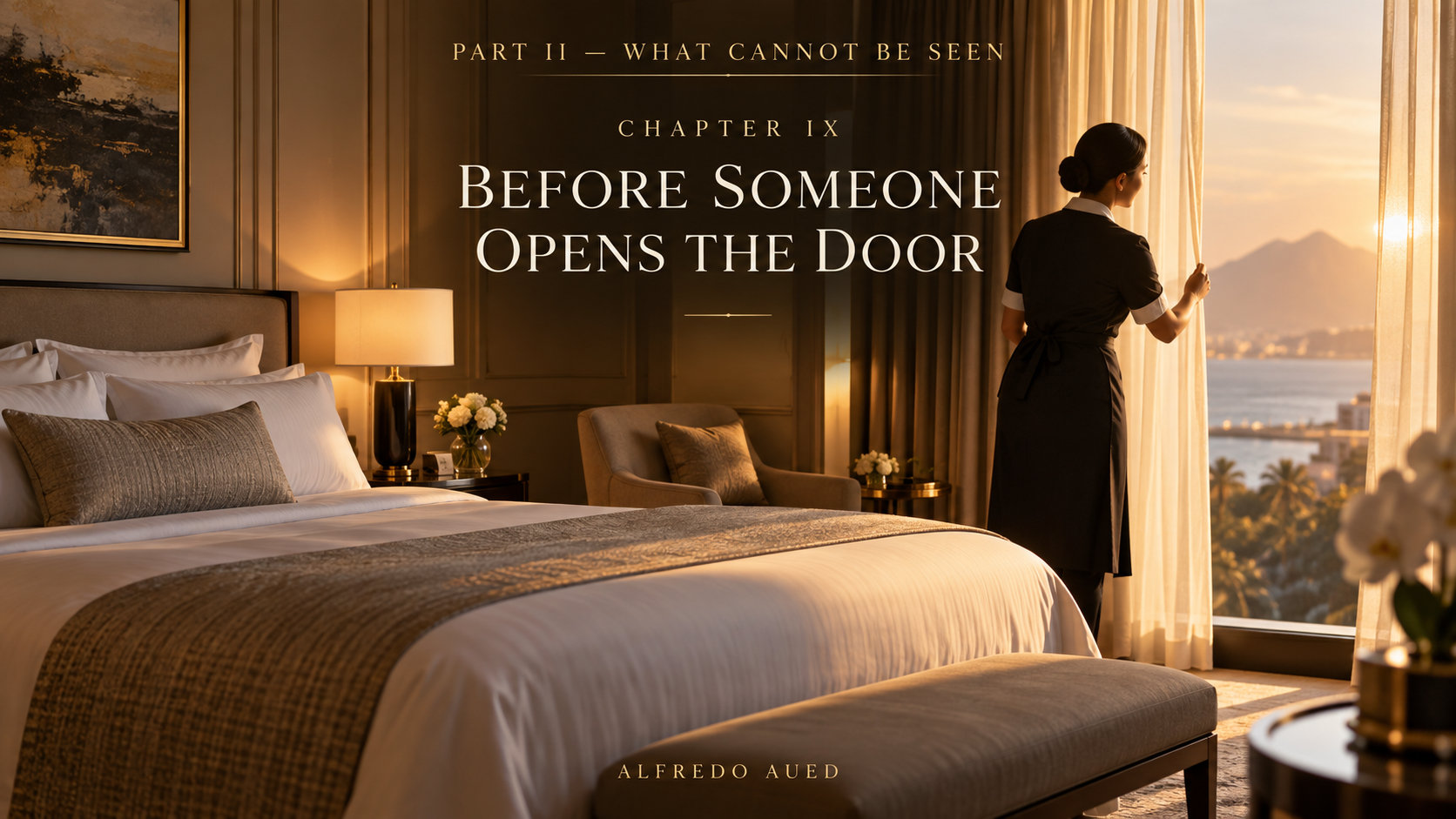 Editorial illustration for Chapter IX: Before Someone Opens the Door